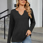 Notched Long Sleeve T-Shirt