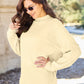 Basic Bae Full Size Ribbed Exposed Seam Mock Neck Knit Top
