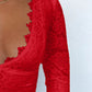 Devine V-Neck Long Sleeve Lace Top