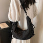 Lace-Up Polyester Crossbody Bag