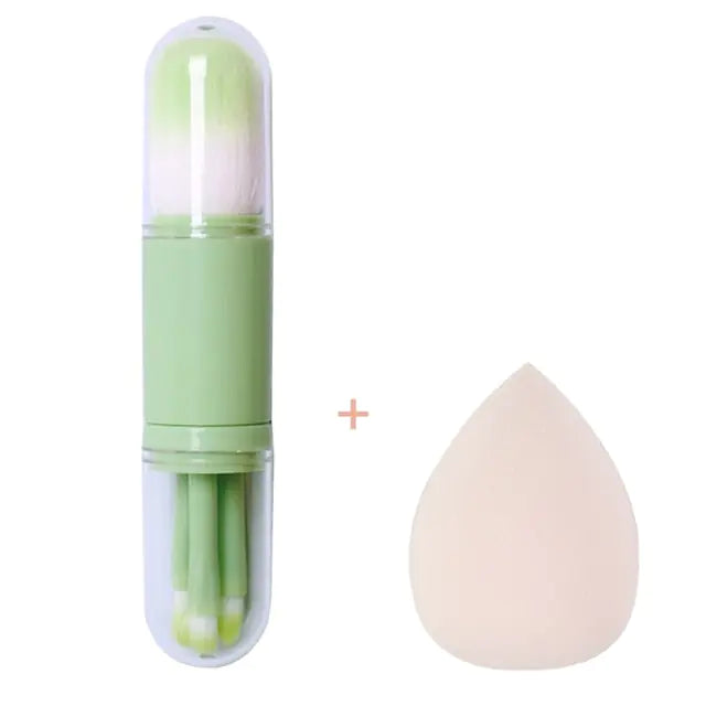 4-in-1 Retractable Mini Makeup Brush Set