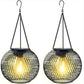 Fashion Simple Solar Garden Metal Hanging Lamp