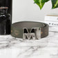 MCM Claus Visetos Sea Turtle Pebble Leather Buckle Belt