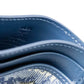 MCM Veritas Vintage Blue Denim Fabric Monogrammed Card Case