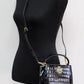 Tory Burch (142566) Small Black Crocodile Embossed Leather Micro Satchel Handbag