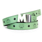 MCM Smooth Visetos Loden Frost Leather Reversible Buckle Belt