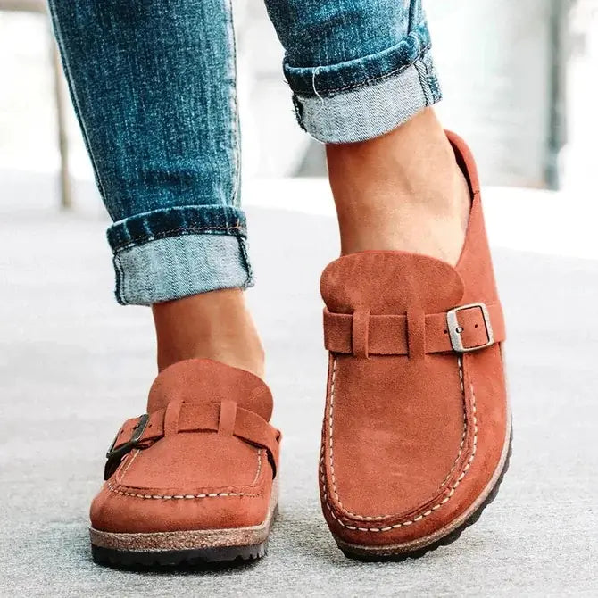 Round-Toe Low-Heel Women's Sandals Colorful