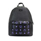 MCM Color Splash Green Purple Medium Mixed Leather Backpack