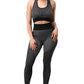 2 Piece Outfits for Women's - Seamless Ribbed Yoga Outfits Sports Bra and Leggings Set