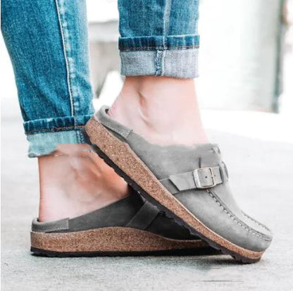 Round-Toe Low-Heel Women's Sandals Colorful